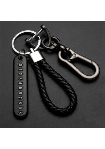 No.4 Boyutu Anti-Kayıp Anahtarlık Kolye Anahtarlık Telefon Numarası ile Şerit Örgü Halat Araba Anahtarlık Anahtarlık Erkekler Kadınlar Için (Yurt Dışından)