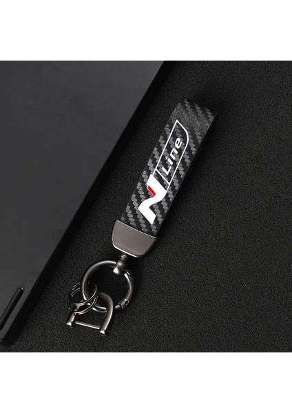 Gri 4s Yüksek Dereceli Karbon Deri Dönen At Nalı Anahtarlık Hyundai N Nline Tucson Kona Sonata Veloster Elantra Araba (Yurt Dışından) fırsatları