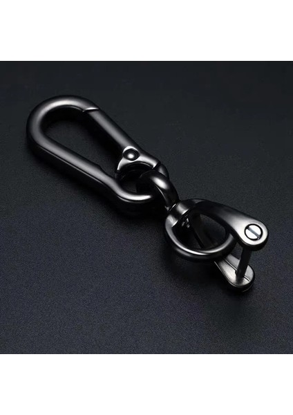 No.2 Boyutu Araba Anahtarlık Basit Güçlü Karabina Şekli Anahtarlık Tırmanma Kancası Metal Anahtarlık Araba Takma Metal Kolye Yaratıcı Anahtarlık (Yurt Dışından)