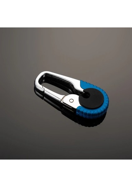 Mavi Dayanıklı Anahtarlık Kanca Paslanmaz Çelik Toka Açık Karabina Tırmanma Araçları Çift Yüzük Araba Anahtarlık Oto Aksesuarları (Yurt Dışından)