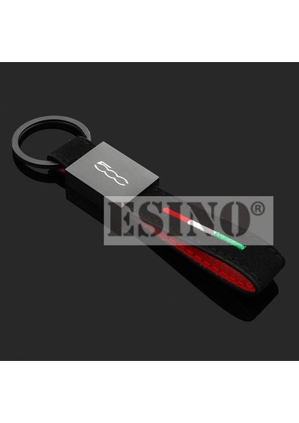 500 Için Moda Tasarımı Araba Aksesuarı Alcantara 3D Metal Çinko Alaşımlı Anahtarlık Anahtarlık Fiat Abarth 500 Için (Yurt Dışından)