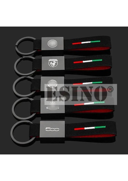 500 Için Moda Tasarımı Araba Aksesuarı Alcantara 3D Metal Çinko Alaşımlı Anahtarlık Anahtarlık Fiat Abarth 500 Için (Yurt Dışından) modelleri