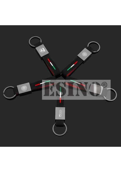 500 Için Moda Tasarımı Araba Aksesuarı Alcantara 3D Metal Çinko Alaşımlı Anahtarlık Anahtarlık Fiat Abarth 500 Için (Yurt Dışından) fırsatları