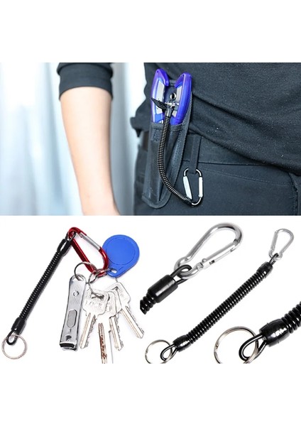 S-2-52 - 1 Adet Kordon Kullanışlı Kullanışlı Tutucu Halat Anti-Kayıp Anti-Damla Araba Anahtarlık Bahar Elastik Halat Güvenlik Dişli Cadılar Bayramı Açık Havada Aracı (Yurt Dışından) modelleri