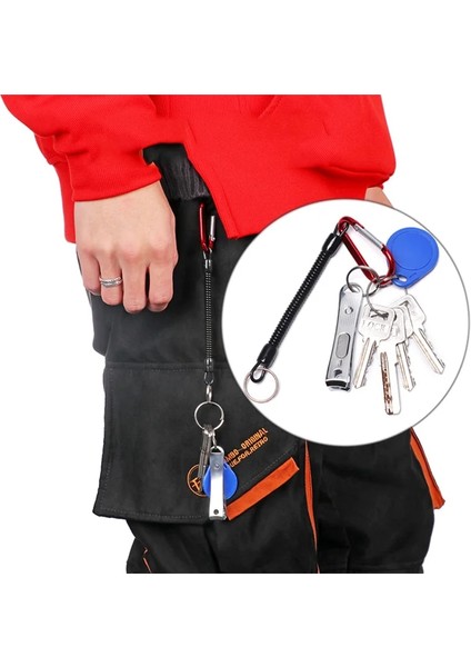 S-2-52 - 1 Adet Kordon Kullanışlı Kullanışlı Tutucu Halat Anti-Kayıp Anti-Damla Araba Anahtarlık Bahar Elastik Halat Güvenlik Dişli Cadılar Bayramı Açık Havada Aracı (Yurt Dışından) indirimleri