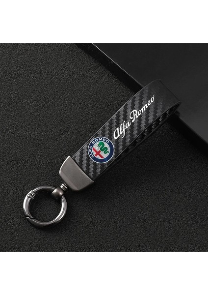 Beyaz Alfa Romeo Giulietta Giulia Mito Örümcek Araba Için 4 S Deri Araba Anahtarı Cha Derece Dönen At Nalı Yüzük (Yurt Dışından)