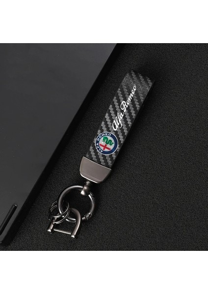 Beyaz Alfa Romeo Giulietta Giulia Mito Örümcek Araba Için 4 S Deri Araba Anahtarı Cha Derece Dönen At Nalı Yüzük (Yurt Dışından)