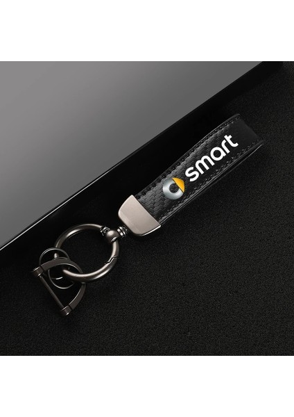 Kırmızı Smart Fortwo Forfour Için Akıllı Logo Araba Styling Karbon Fiber Deri Araba Anahtarlık Özel Spor Hattı Anahtar Yüzükler Hediye (Yurt Dışından) fiyatları