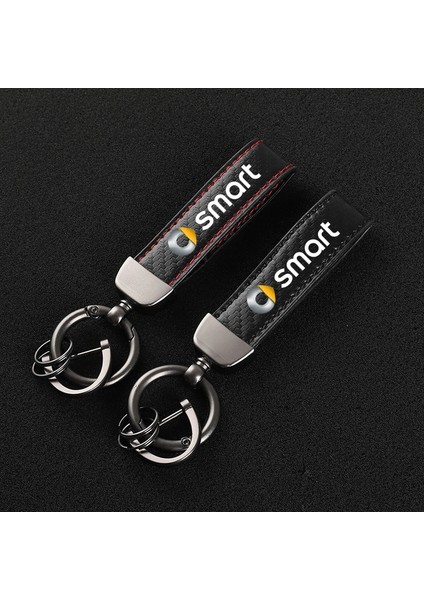 Kırmızı Smart Fortwo Forfour Için Akıllı Logo Araba Styling Karbon Fiber Deri Araba Anahtarlık Özel Spor Hattı Anahtar Yüzükler Hediye (Yurt Dışından) modelleri
