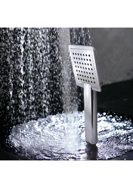 Duş Seti Fişkiye Spiral Banyo Duş Başlığı Set Fiskiyesi Telefonu Kare Klasik Başlık Fiskiye Metal Hortum