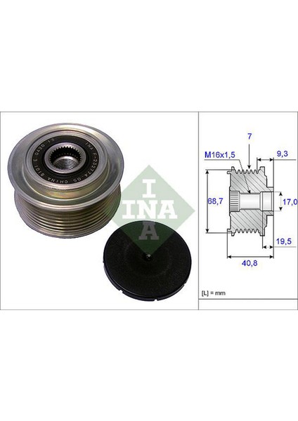 Alternatör Kasnaği Kia Sorento 2,5 Crdi 18051