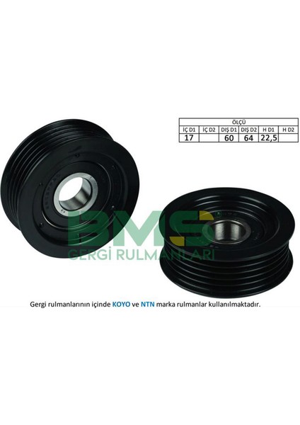 Alternatör Gergi Rulmani Accent Era 1.5 Crdi 06 18051