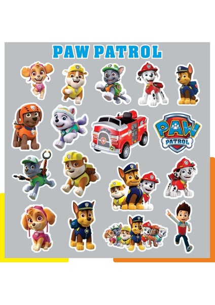 Paw Patrol Çizgi Film Laptop Notebook Tablet Sticker Seti