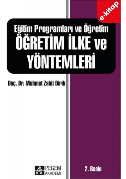 Eğitim Programları ve Öğretim Öğretim İlke ve Yöntemleri(e-kitap)