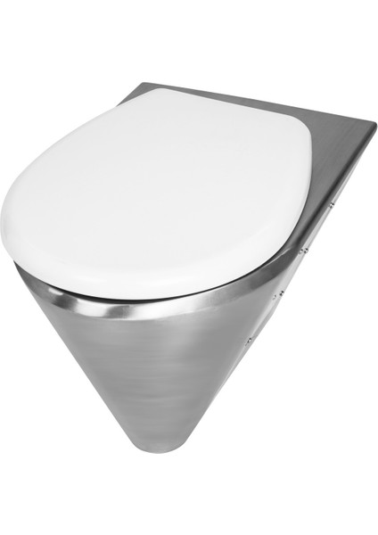 Paslanmaz Çelik Klozet P Çıkışlı-Taharet Çubuklu 370x580x350mm (NRC-6036-PBLT)