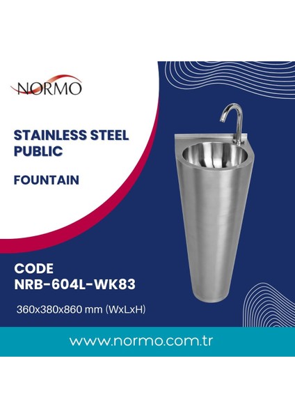 Paslanmaz Çelik Klozet P Çıkışlı-Taharet Çubuklu 370x580x350mm (NRC-6036-PBLT) modelleri
