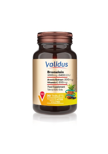 Super Slim Bromelain 1000 mg 2400 GDU + Aronia 30 Tablets