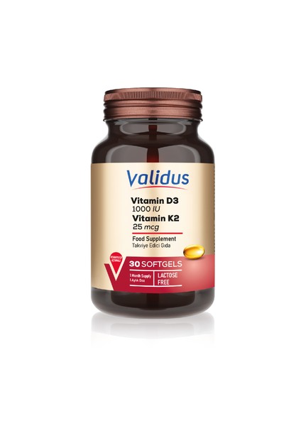Vitamin D3 + Vitamin K2 30 Softgel