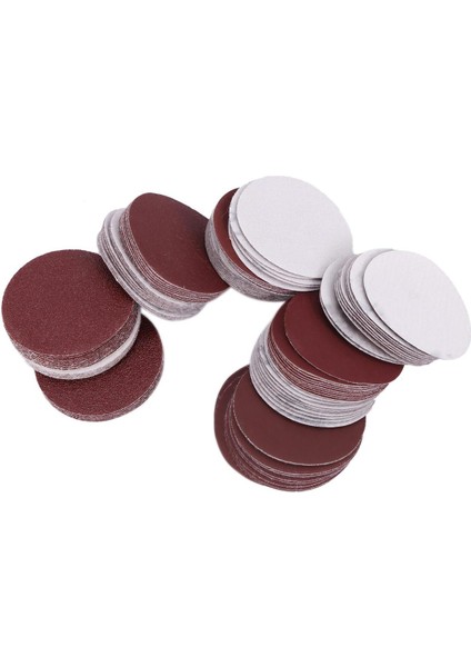 Alümina Zımpara KAĞIDI-100 Adet * Zımpara Diskleri (Yalnızca Diskler)-Kırmızı Kahverengi (Yurt Dışından)