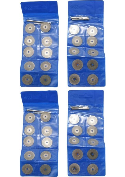 40 Adet 22 mm Elmas Kesme Tekerleği Kesme Diskleri Kaplamalı Döner Aletler, 8 Paket Mandrel ile Matkap Dremel Için Döner Alet (Yurt Dışından)