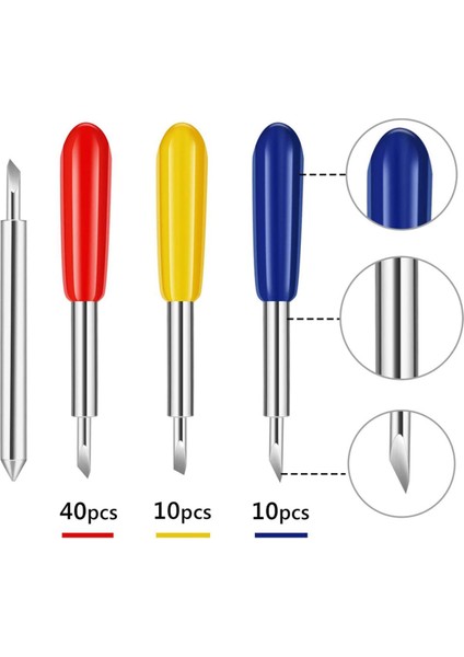 200 S, Explore Air / Air 2 Maker Expression 30/40/60 Derece Kesim Plotter Yedek Bıçakları Için (Yurt Dışından)