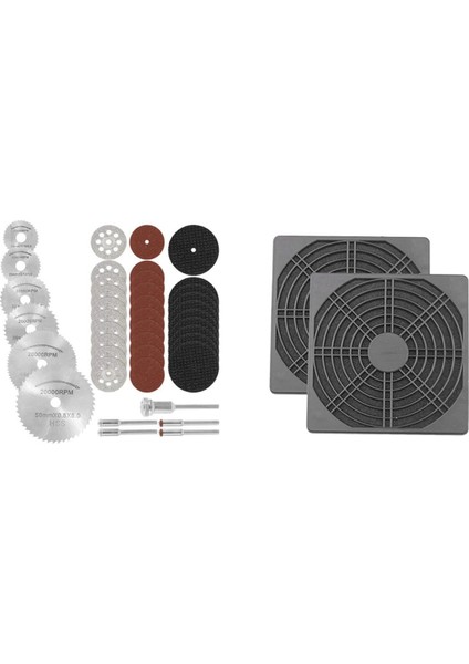 41 Adet Döner Kesme Tekerlekleri Alet Kiti 2 Adet Toz Geçirmez Blower Guard Abs Bilgisayar Vantilatör Izgarası 120MM Fan Filtresi (Yurt Dışından)