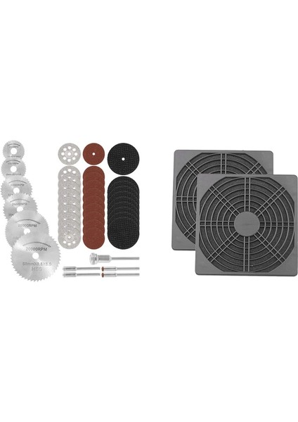 41 Adet Döner Kesme Tekerlekleri Alet Kiti 2 Adet Toz Geçirmez Blower Guard Abs Bilgisayar Vantilatör Izgarası 120MM Fan Filtresi (Yurt Dışından) fiyatları
