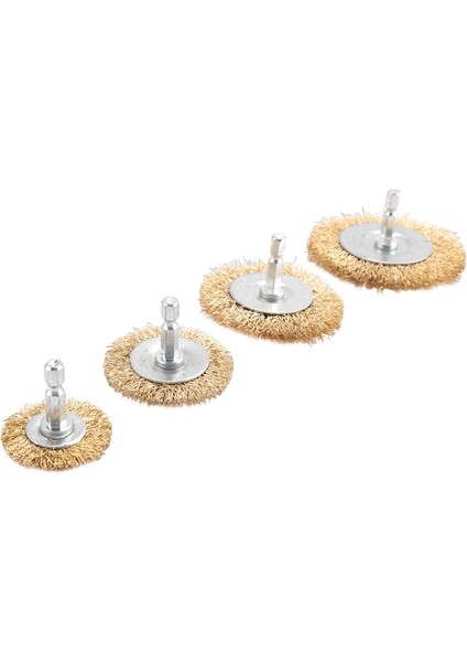 6'lı Matkap Tel Fırça Ataşman Seti, Pirinç Kaplamalı (Yurt Dışından) fiyatları