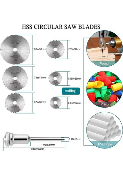 31 Adet Kesme Diskleri Dremel Döner Elmas Kesme Tekerleği ile 4 Adet Hızlı Değişim Chuck Anahtarsız Matkap Chuck 0.4-3.2mm (Yurt Dışından)