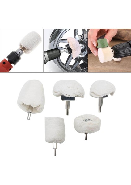 Parlatma Bezi Tekerlek Seti, Pamuk Çeşitli Şekillerde Dayanıklı, Metal, Ayna, Paslanmaz Çelik, Seramik, Cam Için Beyaz Takı Cilalama Tekerleği (Yurt Dışından)