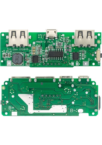 Adet LED Çift USB 5V 2.4A Mikro/tip-C USB Mobil Banka 18650 Şarj Lityum Şarj Cihazı Devre (Yurt Dışından)
