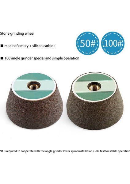 Taşlama Zımpara Parlatma Taşlama 50/100GRIT Taşlama Taşı Öğütücü Taş Aşındırıcı Döner Alet (Yurt Dışından)