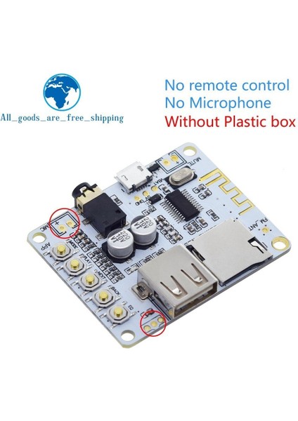 V5.0 V4.2 USB Tf Kart Yuvası ile Ses Alıcı Kurulu Kod Çözme Oynatma Preamp Çıkışı 5 V Stereo Müzik Modülü (Yurt Dışından)