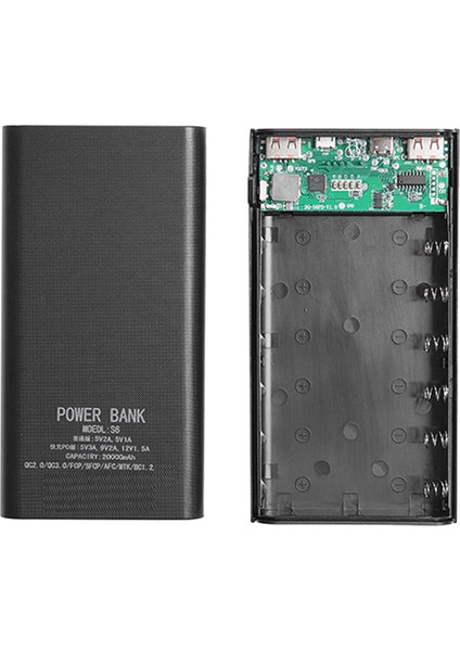 18650 Banka Kutusu 5V 2.1A LCD Ekran 20000MAH Kurulu 6X18650 Dıy Banka Kasası Için (Yurt Dışından)