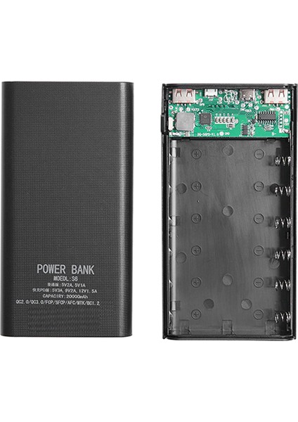 18650 Banka Kutusu 5V 2.1A LCD Ekran 20000MAH Kurulu 6X18650 Dıy Banka Kasası Için (Yurt Dışından)