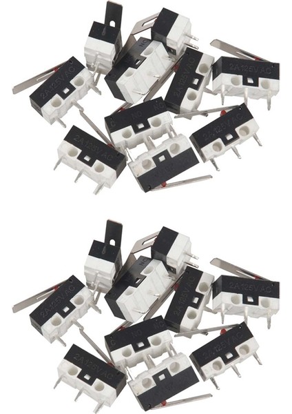10 Adet Ac 125V 1A Spdt 1no 1nc Anlık Uzun Menteşe Kolu Mini Anahtar (Yurt Dışından)