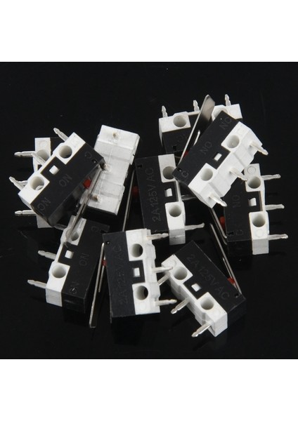 10 Adet Ac 125V 1A Spdt 1no 1nc Anlık Uzun Menteşe Kolu Mini Anahtar (Yurt Dışından)