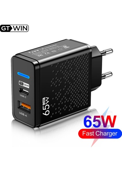 65W Gan Şarj Cihazı USB Tip C Şarj Cihazı Hızlı Şarj 3.0 Pd Usb-C Cep Telefonu Şarj Adaptörü iPhone Huawei Xiaomi Mi 12 Samsung (Yurt Dışından)