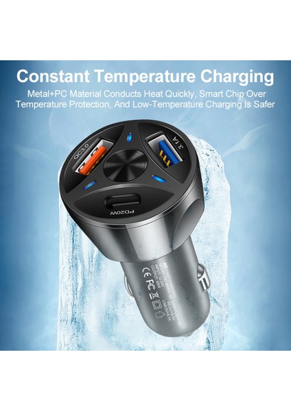 Araç Şarj Cihazı USB Tip C Hızlı Şarj Qc 3.0 Xiaomi Not 11 iPhone 13 Samung S22 Huawei Hızlı Şarj 3.0 Cep Telefonu Adaptörü (Yurt Dışından) fiyatları