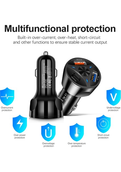 Araç Şarj Cihazı USB Tip C Hızlı Şarj Qc 3.0 Xiaomi Not 11 iPhone 13 Samung S22 Huawei Hızlı Şarj 3.0 Cep Telefonu Adaptörü (Yurt Dışından) indirimleri