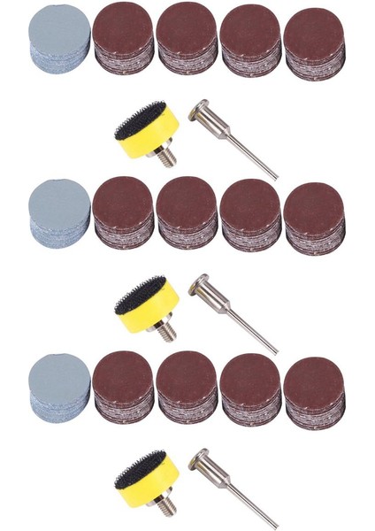 Ncanruı 300 Adet 25MM 1 Inç Zımpara Diski Zımpara Diski 100-3000 Grit Kağıt 1 Inç Aşındırıcı Cila Ped Plaka + 1/8 Inç Sap (Yurt Dışından)