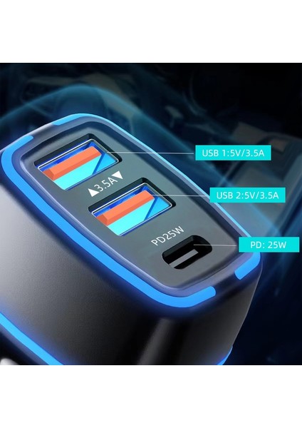 43W Çift USB Pd Araba Şarjı Hızlı Şarj USB C Araç Telefonu Şarj Cihazı iPhone 14 13 12 Pro Max Xiaomi Huawei Samsung (Yurt Dışından) fırsatları