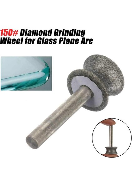 2x Elmas Taşlama Tekerlek Cam Uçak Düz Kenar Pah 6mm Shank (6mm) Için Taşlama Tekerleği (Yurt Dışından) fiyatları