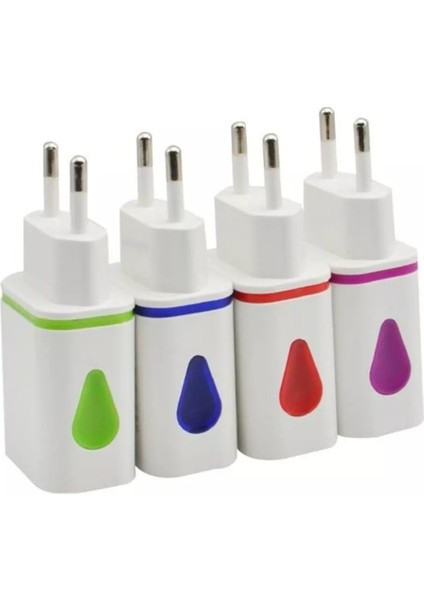 2022NEW 2.1A 5V LED 2 USB Telefon Şarj Cihazı Evrensel iPhone Için Samsung Için Htc Için Hızlı Duvar Şarj Adaptörü USB Şarj Aleti Ab Tak (Yurt Dışından) fırsatları