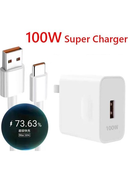 100W Süper Şarj Adaptörü 6A USB C Tipi Kablo Için Huawei Xiaomi Onur 50 60 Pro Se Sihirli 3 Huawei Mate 40 30 P50 Nova 8 9 Pro (Yurt Dışından) modelleri