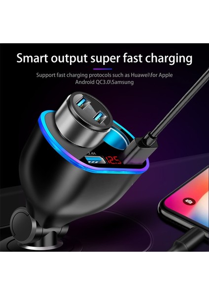 Fonken USB Araç Şarj Cihazı Rotasyon Telefon Şarj Adaptörü Qc 3.0 Hızlı Şarj Huawei Xiaomi Oppo Akıllı Telefon Için Şarj Cihazı Arabada (Yurt Dışından) fırsatları