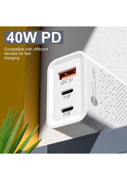 Olaf 60W USB C Şarj Cihazı Qc 3.0 3 Port Pd Hızlı Şarj Adaptörü iPhone 14 Samsung Xiaomi Cep Telefonu C Tipi USB Şarj Cihazı (Yurt Dışından) modelleri