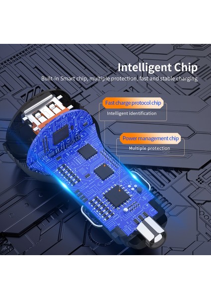 Essager Mini 36W USB Araç Şarj Cihazı Hızlı Şarj 3.0 Şarj Cihazı iPhone 14 13 Samsung Xiaomi USB Tip C Hızlı Araba Şarjı Şarj Cihazı (Yurt Dışından) modelleri