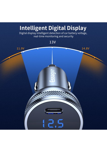 Essager Mini 36W USB Araç Şarj Cihazı Hızlı Şarj 3.0 Şarj Cihazı iPhone 14 13 Samsung Xiaomi USB Tip C Hızlı Araba Şarjı Şarj Cihazı (Yurt Dışından) indirimleri