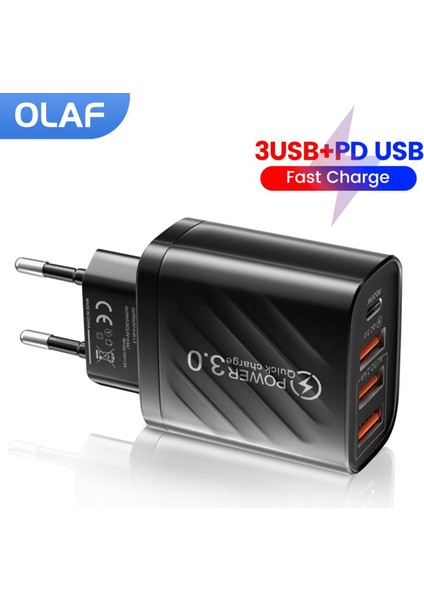 USB C Şarj Cihazı Pd Hızlı Şarj Sansung S21 S20 Huawei P40 Xiaomi Hızlı Şarj 3.0 Tip C Pd 30W Duvar Şarj Cihazı USB C Adaptörü (Yurt Dışından)